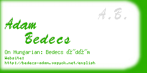 adam bedecs business card